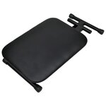 vidaXL Kit de support de clavier à empattement double et tabouret Noir