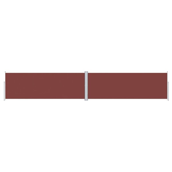 vidaXL Auvent latéral rétractable Marron 180x1000 cm