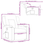 vidaXL Fauteuil de massage inclinable Gris foncé Tissu