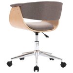 vidaXL Chaises pivotantes à manger lot de 4 taupe tissu
