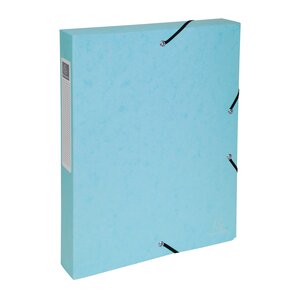 Chemise box exacompta aquarel  en carte lustrée - dos 4 cm couleurs assorties - lot de 8
