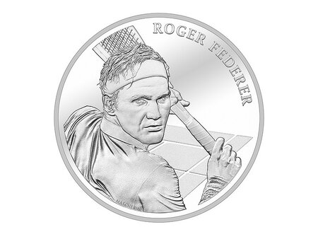 Pièce de monnaie 20 Francs Suisse Roger Federer 2020 (en blister)