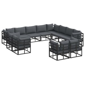 vidaXL Ensemble de canapé de jardin avec coussin 12 Pièces