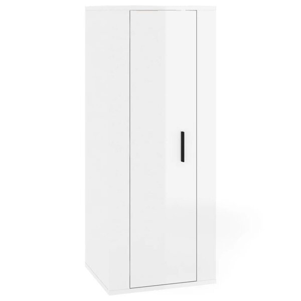 vidaXL Meuble TV mural Blanc brillant 40x34 5x100 cm
