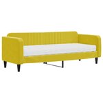 vidaXL Lit de jour avec matelas jaune 80x200 cm velours