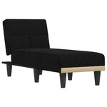 vidaXL Chaise longue noir tissu