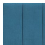 vidaXL Lit avec matelas bleu 100x200 cm velours
