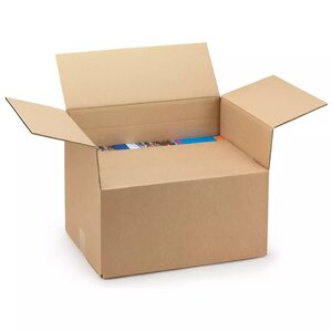 Caisses polyvalentes – Lot de 10 hauteur variable carton brun 50x80x50 cm