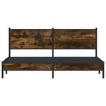 vidaXL Cadre de lit en métal sans matelas chêne fumé 160x200 cm
