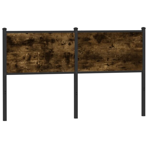 vidaXL Tête de lit chêne fumé 140 cm bois d'ingénierie et acier
