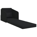 vidaXL Canapé Lit 2-en-1 Noir 65x80x83 cm Tissu