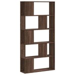 vidaXL Bibliothèque 5 niveaux chêne marron bois ingénierie