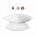 2 oreillers anti-acariens - 60 x 60 cm