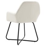 vidaXL Chaises à manger lot de 6 crème tissu