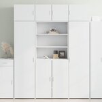 vidaXL Buffet haut blanc 80x42 5x185 cm bois d'ingénierie