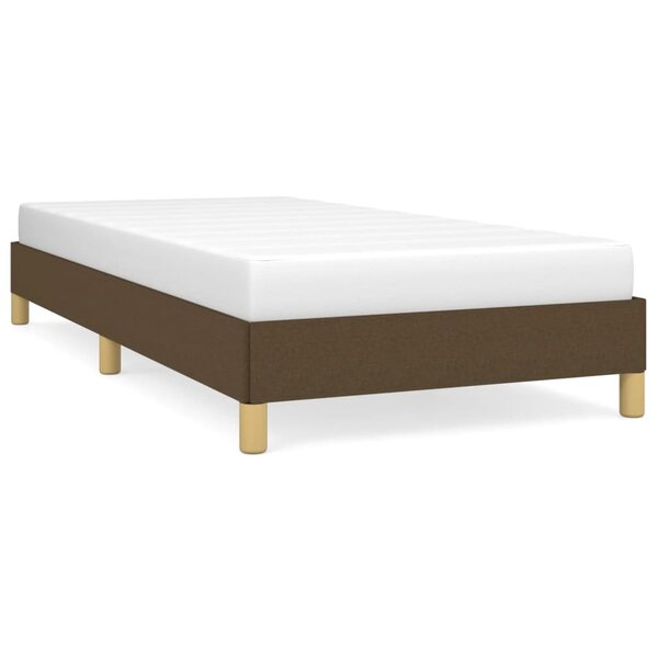 vidaXL Cadre de lit Marron foncé 100x200 cm Tissu