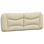 vidaXL Lit avec matelas crème 120x200 cm tissu