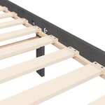 vidaXL Cadre de lit avec tête de lit gris 200x200 cm bois massif