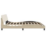 vidaXL Cadre de lit sans matelas crème 200x200 cm tissu