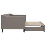 vidaXL Lit de jour avec lit gigogne taupe 80x200 cm tissu