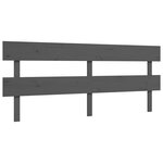 vidaXL Cadre de lit avec tête de lit gris 200x200 cm bois massif