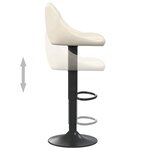 vidaXL Tabourets de bar lot de 2 crème velours