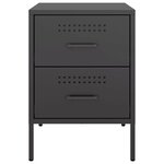 vidaXL Tables de chevet 2 Pièces noir 36x39x50 5 cm acier
