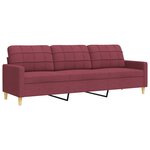 vidaXL Ensemble de canapés 2 Pièces rouge bordeaux tissu