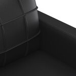 vidaXL Canapé à 2 places Noir 140 cm Similicuir