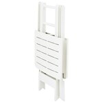 vidaXL Table pliable de jardin Blanc 79x72x70 cm Plastique