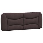 vidaXL Cadre de lit avec tête de lit Marron foncé 120x200 cm Tissu