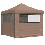 vidaXL Tente de réception pliable escamotable avec 4 parois latérales
