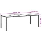 vidaXL Ensemble à manger de jardin et coussins 9 Pièces gris rotin verre