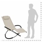 vidaXL Chaise longue pour enfants Acier Crème