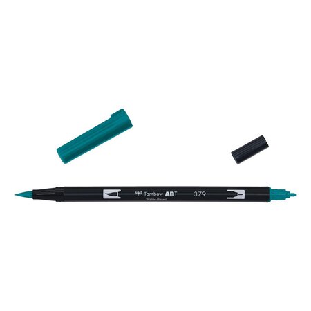 Feutre dessin double pointe abt dual brush pen 379 vert jade tombow