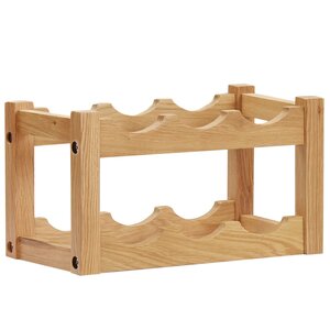 vidaXL Casier à bouteilles 6 bouteilles 37x21x21 cm Bois de chêne