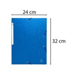 Chemise À Élastiques Sans Rabat - Carte Lustrée Gaufrée Scotten 600g/m2- A4 - Couleurs Assorties - X 20 - Exacompta