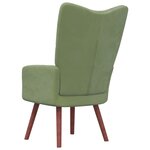 vidaXL Chaise de relaxation Vert clair Velours