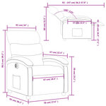 vidaXL Fauteuil inclinable électrique Taupe Tissu
