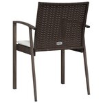 vidaXL Chaises de jardin coussins lot de 6 marron 56 5x57x83 cm rotin