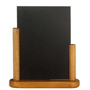 Securit Ardoise de table ELEGANT 2 3x27x7 1cm avec pied en Teck