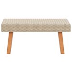 vidaXL Salon de jardin 2 Pièces avec coussins Résine tressée Beige