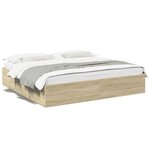 vidaXL Cadre de lit chêne sonoma 180x200 cm bois d'ingénierie