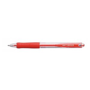 Stylo bille Laknock SN100/10 rétractable grip pointe moyenne 1mm Rouge UNI-BALL