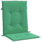 vidaXL Coussins de chaise de jardin à dossier bas lot de 4 vert