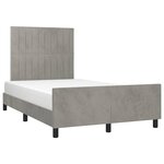vidaXL Cadre de lit avec tête de lit gris clair 120x190 cm velours