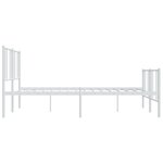 vidaXL Cadre de lit métal avec tête de lit/pied de lit blanc 180x200cm