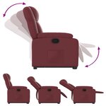 vidaXL Fauteuil inclinable Rouge bordeaux Similicuir