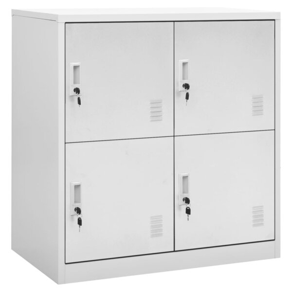 vidaXL Armoire à casiers Gris clair 90x45x92 5 cm Acier