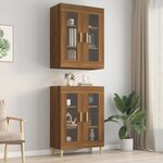 vidaXL Armoire murale suspendue Chêne marron 69 5x34x90 cm